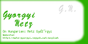 gyorgyi metz business card